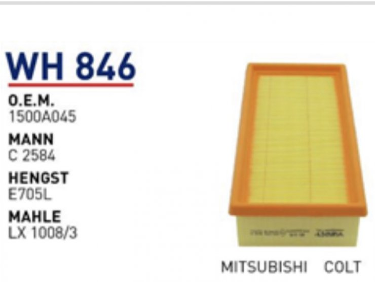 WH 846 MİTSUBİSHİ COLT  1500A045 Hava Filtersi
