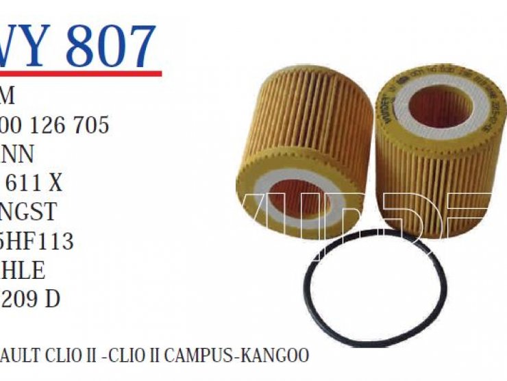 WY 807 CLİO II -CLIO II CAMPUS-KANGOO 77 00 126 705 Yağ Filtresi