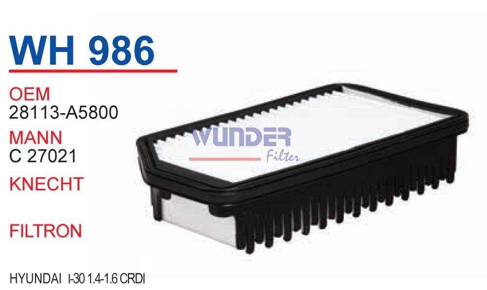 WH 986 HYUNDAİ İ-30 1,4 -1,6 CRDİ  28113-A5800 Hava Filtresi
