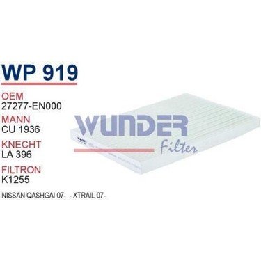 WP 919 NiSSAN QASHGAi 07-  - XTRAiL 07- 27277-EN000 Polen Filtrsi