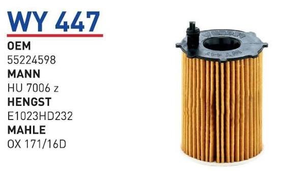 WY 447 ALFA ROMEO MİTO 0.9 TWIN AIR 55224598 Yağ Filtresi