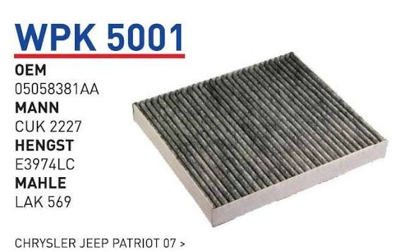 WPK 5001 CHRSYLER JEEP PATRİOT 05058381AA Polen Filtresi