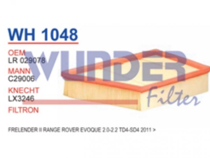 WH 1048 FRELENDER II - RANGE ROVER EVOQUE 2,0-2,2 TD 4-SD4  2011> LR 029078 Hava Фильтрsi