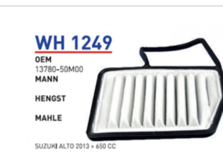 WH 1249 SUZUKİ ALTO 2013 --> 13780-50M00 Hava Filtresi