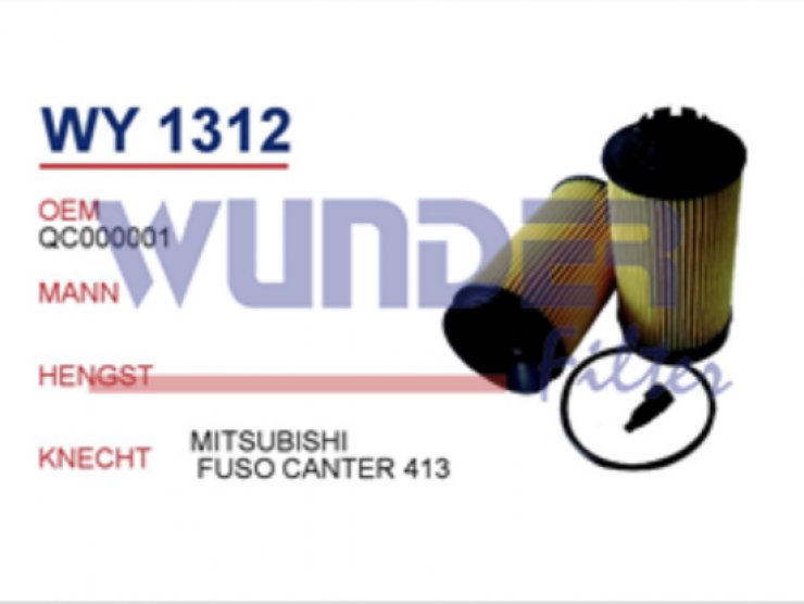 WY 1312 MİTSUBİSHİ FUSO CANTER 413 QC000001 Yağ Filtersi