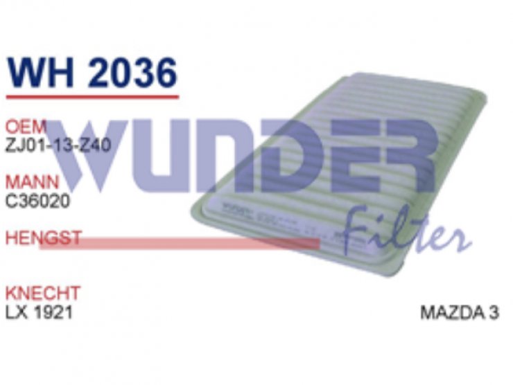 WH 2036 MAZDA 3  ZJ01-13-Z40 Hava Filtersi