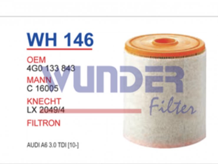 WH 146 A6 3.0 TDI (10-) 4G0 133 843 Hava Filtresi