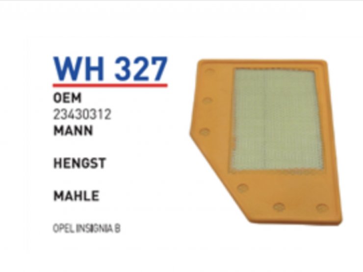 WH327 OPEL INSIGNIA B GRAND SPORT HAVA FİLTRESİ