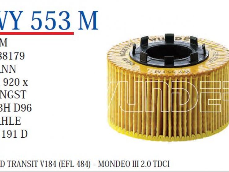 WY 553M FORD TRANSiT V184 (EFL 484) - MONDEO III 2.0 TDCI 1088179 Yağ Filtresi