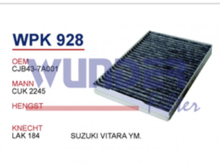 WPK 928 SUZUKi ViTARA 00-04  KARBONLU POLEN CJB43-7A001 Polen Filtresi