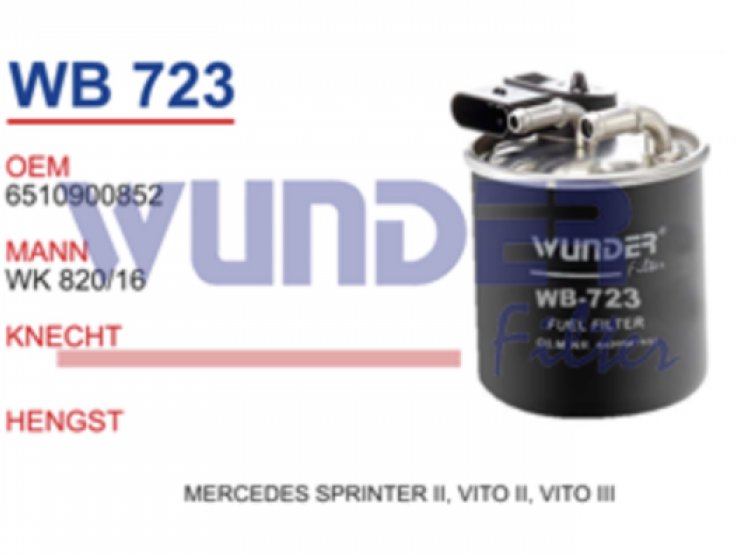 WB 723 MERCEDES SPRİNTER II, VİTO II, VİTO III  6510900852 Yakıt/Mazot Filtresi