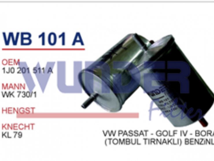 WB 101A VW PASSAT - GOLF IV - BORA (TOMBUL TIRNAKLI ALIMUNYUM) 1J0 201 511 A Yakıt/Benzin Filtresi