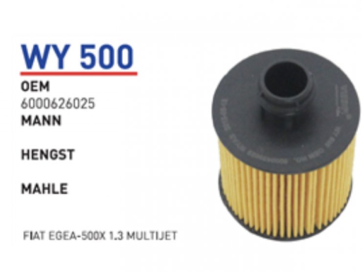 WY 500 FIAT EGEA -500X 1.3 MULTIJET - Yağ Filtresi
