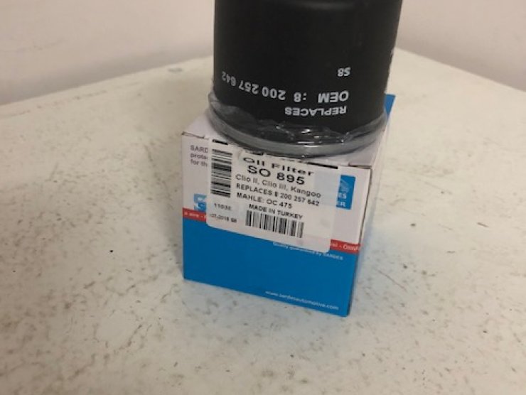 SO895 RENAULT CLİO MODUS 1.2 YAĞ FİLTRESİ