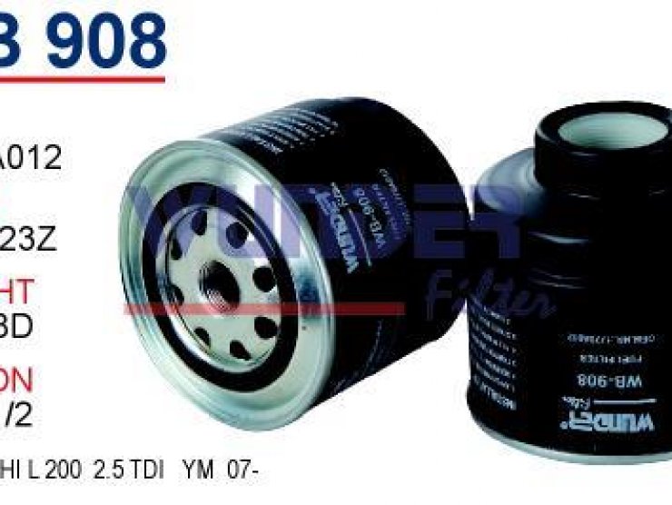WB 908 MiTSUBiSHi L 200  2.5 TDI   YM  07- 1770-A012 Yakıt/Mazot Filtresi