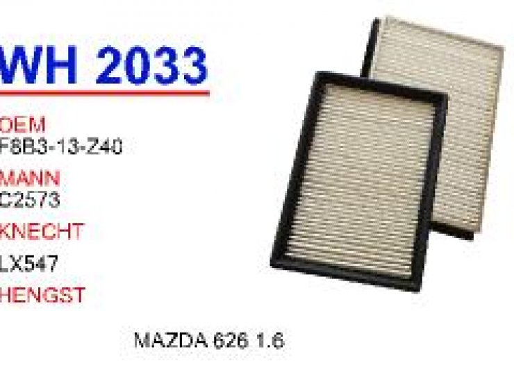 WH 2033 MAZDA 626 1.6 F8B3-13-Z40 Hava Filtersi