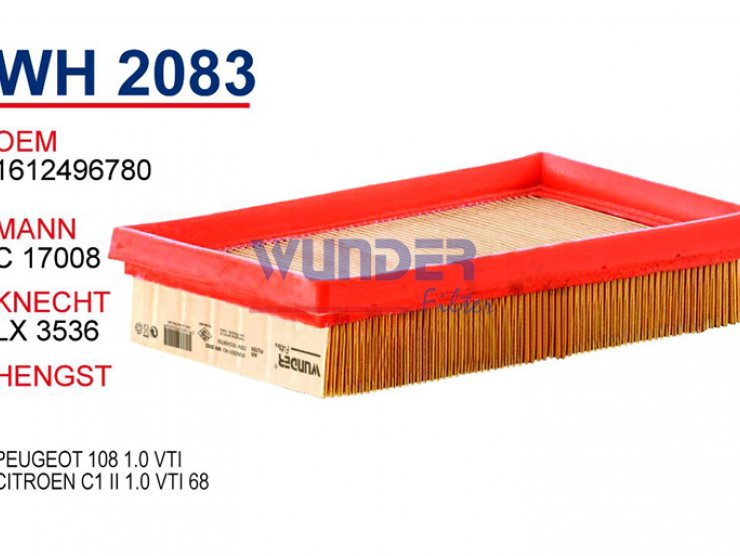 WH 2083 PEUGEOT 108 1.0 VTI 1612496780 Hava Filtresi