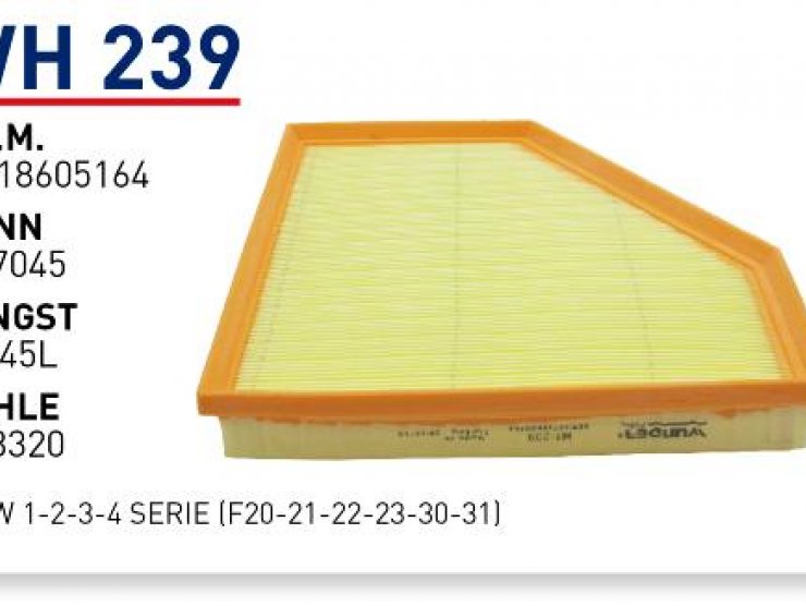 WH 239 13718605164 BMW1-2-3-4SERİE(F20-21-22-23-30-31) HAVA FİLTRESİ