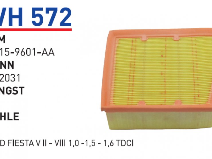 WH572 GN15-9601-AA FORD FİESTA VII HAVA FİLTRESİ