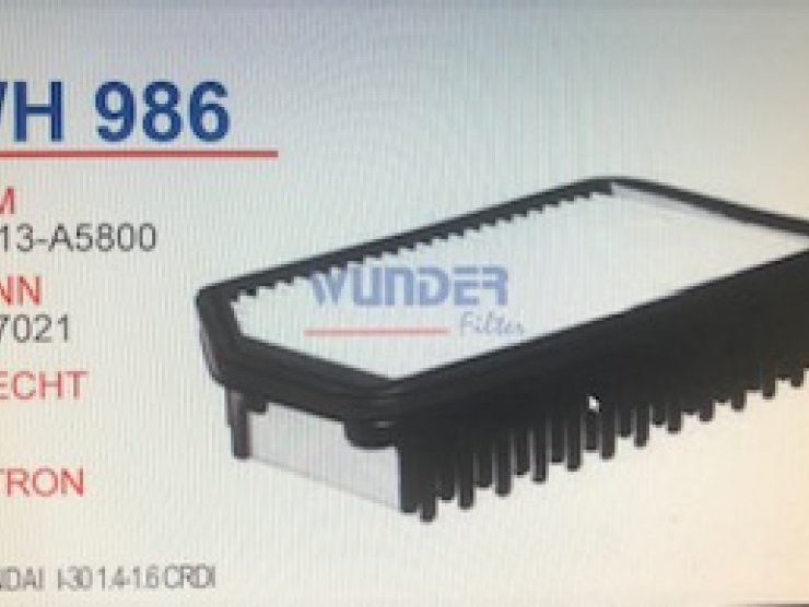 WH 986 HYUNDAİ İ-30 1,4 -1,6 CRDİ  28113-A5800 Hava Filtresi