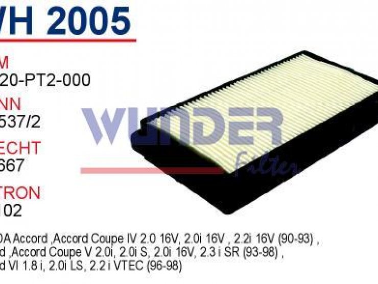 WH 2005 HONDA ACCORD 90-93  17220-PT2-000 Hava Filtresi