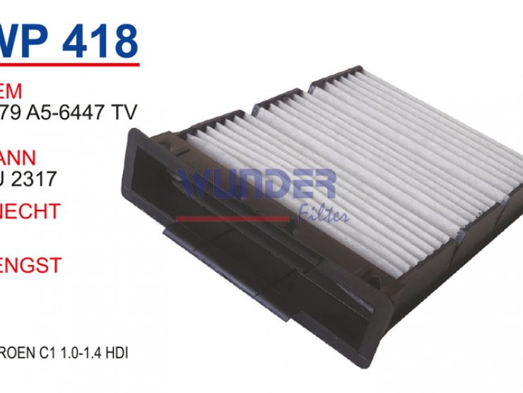 WP 418 TOYOTA AYGO KLİMA 88508-0H010 Polen Filtresi