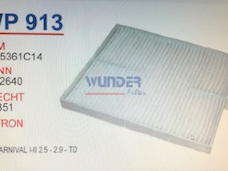 WP 913 KİA CARNİVAL I-II 2,5-2,9 TD  OK55361C14 Polen Filtresi