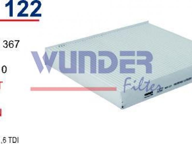 WP 122 VOLKSWAGEN  POLO 1,6 TDİ 6R0 820 367 Polen Filtresi