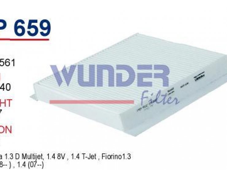 WP 659 OPEL COMBO D X12 MOTOR 18 08 029 Polen Filtresi