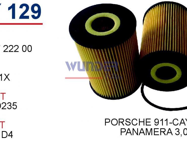 WY 129 PORSCHE 911-CAYENNE-PANAMERA 3,0-3,6-4,8 948.107.222.00 Yağ Filtresi