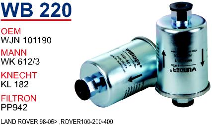 WB 220  ROVER 100 200 400 98-06 WJN 101190 Yakıt/Benzin Filtresi