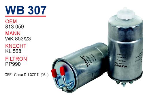 WB 307 OPEL CORSA D 1.3 CDTI 06-10 813 059 Yakıt/Mazot Filtresi