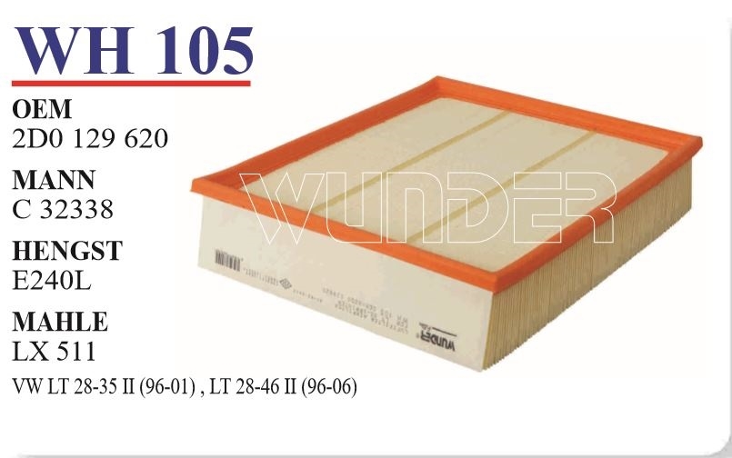 WH 105 VOLKSWAGEN LT 35 2D0 129 620 Hava Filtresi