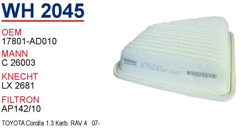 WH 2045 TOYOTA RAV 4   07- 17801-AD010 Hava Filtresi