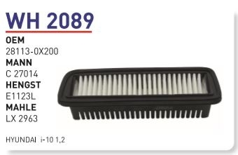 WH 2089 HYUNDAI İ-10 1,2 28113-0X200 Hava Filtresi
