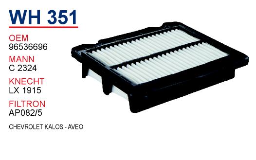 WH 351 CHEVROLET KALOS - AVEO 96536696 Hava Filtresi