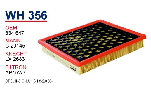 WH 356 OPEL INSİGNİA 1,6-1,8-2,0 08-  834 647 Hava Filtresi