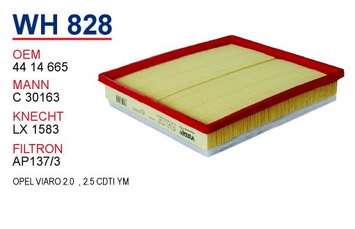 WH 828  OPEL VİVARO 2.0 2.5 CDTİ YM HAVA 44 14 665 Hava Filtresi
