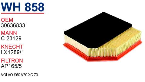 WH 858 VOLVO S60 V70 XC 70 30636833 Hava Filtresi