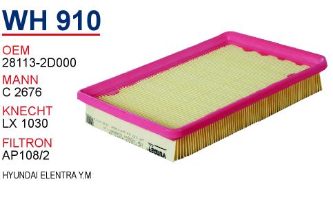 WH 910 KiA CERATO BENZiNLi  Y.M 28113-2D000 Hava Filtresi