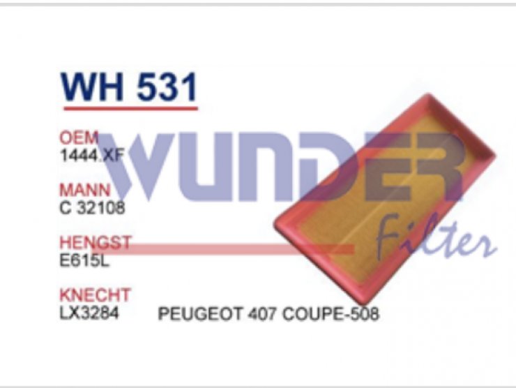 WH 531 CİTROEN C5  II 2.0 HDİ DW10 MOTOR 1444.XF Hava Filtresi
