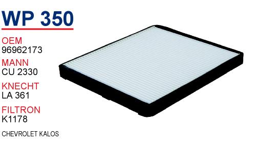 WP 350 CHEVROLET KALOS 96962173 Polen Filtresi
