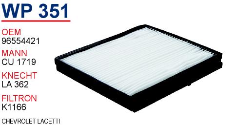 WP 351 CHEVROLET LACETTi 96554421 Polen Filtresi