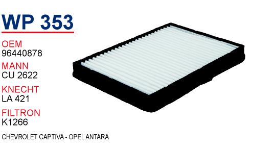 WP 353 CHEVROLET CAPTiVA - OPEL ANTARA 96440878 Polen Filtresi