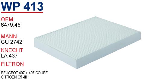 WP 413 CITROEN C5 -III   6479.45 Polen Filtresi