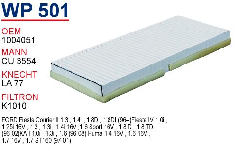 WP 501 FORD FiESTA - KA   1004051 Polen Filtresi