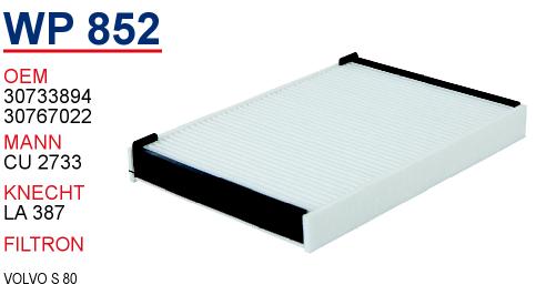 WP 852 VOLVO S 80 1931-4405 Polen Filtresi