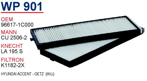 WP 901 HYUNDAi ACCENT - GETZ  (iKiLi) 96617-1C000 Polen Filtresi