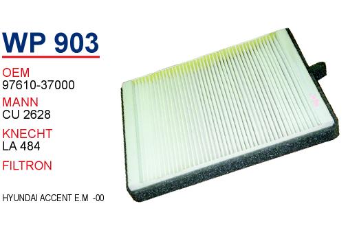 WP 903 HYUNDAi ACCENT E.M  -00 97610-37000 Polen Filtresi