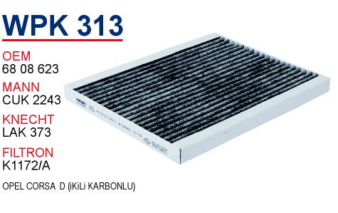 WPK 313 OPEL CORSA D KARBONLU 6808623 Polen Filtresi
